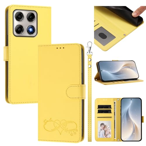 �X�}�z�P�[�X �Ή��@�� for Motorola Edge 70 Pro �X�}�z�P�[�X�y�J�[�h�E�������[�X���b�g�t�� �E�H���b�g�f�U�C�� �t���b�v�X�^���h �����h�~�@�\�zYellow