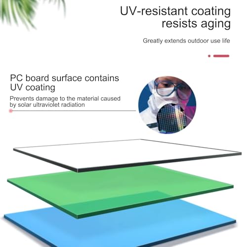 Auvent modulaire résistant aux intempéries avec auvent polycarte 127cm