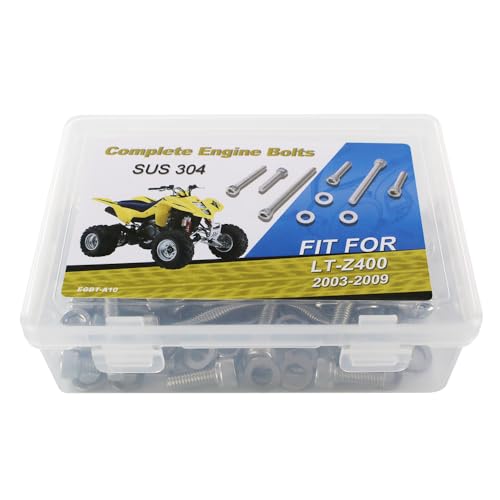 Image of Xitomer 75PCS ATV Bolt Kit M6 M8 Nuts Kit Stainless Steel Compatible with LT-Z400 2003-2009