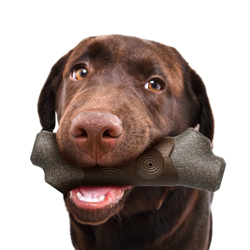 Juguete Indestructible para Perros con Sonido para mordedores agresivos – Palo Resistente para Perros medianos y Grandes – Ideal para Cachorros en dentición y Juego Interactivo