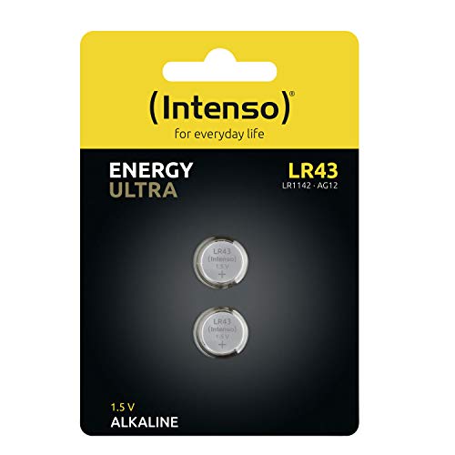 Intenso Energy Ultra LR43 Lot de 2 Piles Bouton alcalines sous Blister