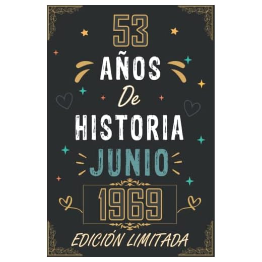 CUADERNO, 53 AÑOS DE HISTORIA JUNIO 1969 EDICIÓN LIMITADA: Regalo de 53 cumpleaños para mujeres y hombres, ideas de 53 cumpleaños... un cumpleaños... ... regalo de 53 cumpleaños para él/ella.