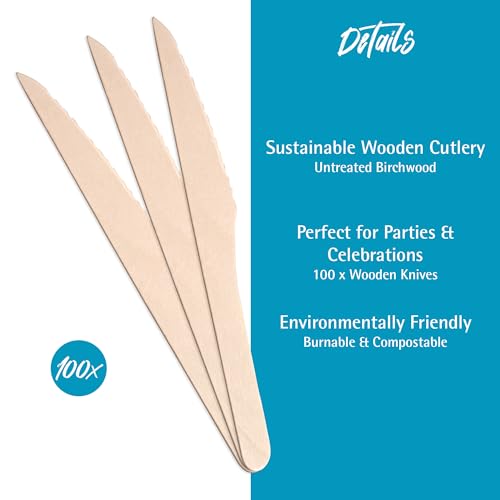 Couteaux jetables sans plastique GRÄWE | Ustensiles compostables x200