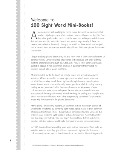 100 Sight Word Mini-Books: Instant Fill-in Mini-Books That Teach 100 Essential Sight Words (Teaching Resources) - Image 3