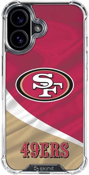 Skinit Clear Phone Case Compatible with iPhone 17 - Officially Licensed NFL San Francisco 49ers Large Logo Design