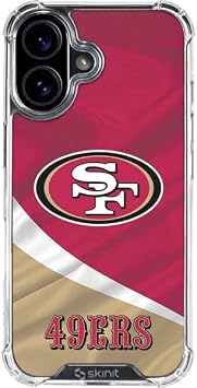 Skinit Clear Phone Case Compatible with iPhone 16 - Officially Licensed NFL San Francisco 49ers Design