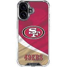 Skinit Clear Phone Case Compatible with iPhone 16 - Officially Licensed NFL San Francisco 49ers Design