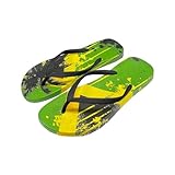 Hsaiyjsp Jamaican Flag Palm Flop Flops for Women Fashion 2025 Splash ink Flats Slippers for Women Arch Support Slide Walking Thongs Sandals for Beach Indoor Outdoor US 8