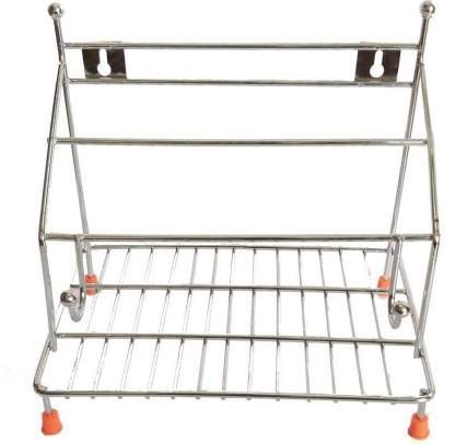 ROYAL SAPPHIRE Chakla Belan and Tawa Stand for Kitchen | 100% Rust-Free Stainless Steel Rolling Pin Board Holder Wall Mount Stand 4 in1 Holder