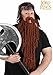 Lord of the Rings Gimli Hat and Beard Set - Helmet with Chin Strap and Beard, Officially Licensed Standard Bundle