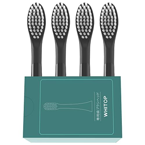 WHITOP歯ブラシヘッド 成人用電動歯ブラシ用の交換用ブラシヘ​​ッド モデルCD-01 CD-07 CD-09 非常に柔らかい歯ブラシの毛 楕円形のインターフェース 4個 C74