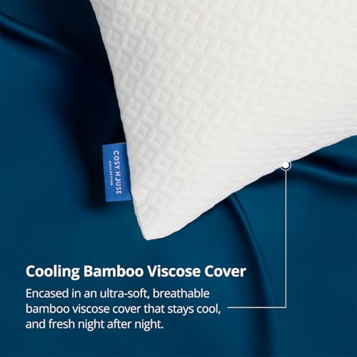 Cosy House Collection Luxury Rayon Derived from Bamboo Shredded Memory Foam Pillow - Adjustable & Removable Fill - Cool & Breathable Cover with Zipper for Side, Back, & Stomach Sleepers (King) by Cosy House Collection - Image 4