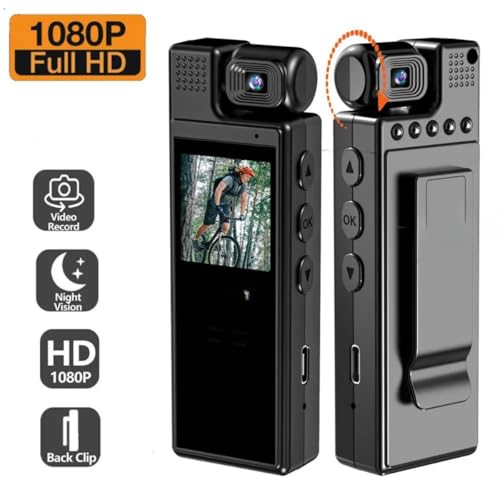 Image of JK Vision Pocket Body Camera | 1080P Full HD Rotatable Lens | Night Vision | Audio & Video Chest Wearable Recorder