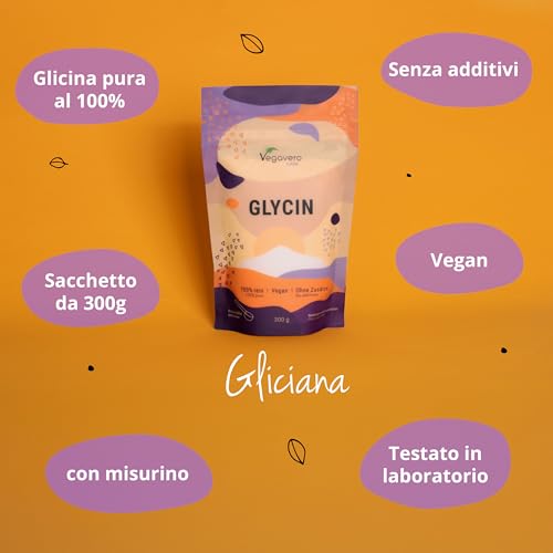 Glicina Vegavero® | 300 G In Polvere | 100% L-Glicina Pura | Senza Additivi | Integratore Per Dormire Meglio E Per Articolazioni | Con Misurino | Vegan - 5