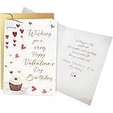 Spercy Valentine's Day & Birthday Card for Men Women, Funny Valentine's Birthday Cards from Husband Wife, Sweet Valentines Card for Family Friend GF