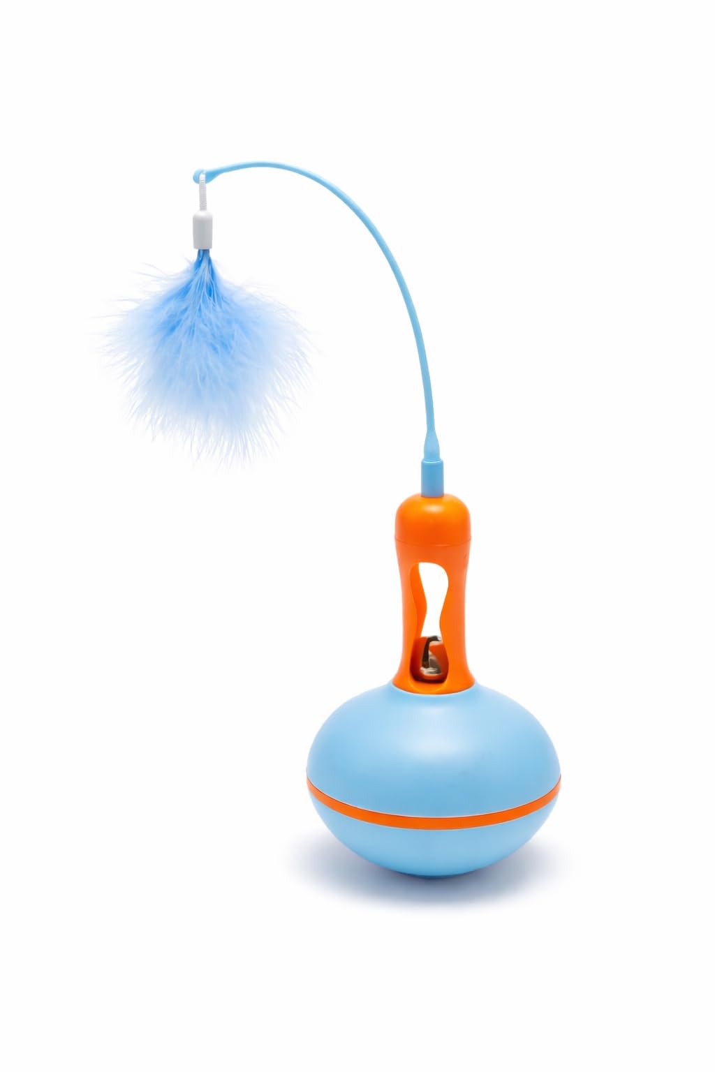 Pet Guru Kitten Time to Play Cat Treat Dispensing Wobble and Play Toy with Fluffy Feather Tickle Stick, Reduces Boredom (Assorted)