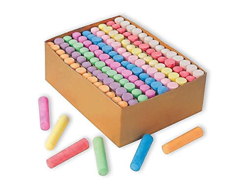 Product Image of the S&S Worldwide Giant Box of Jumbo Sidewalk Chalk, 126 Pieces, 9 Colors - Bulk Set Color Splash Outdoor Colored Chalk for Kids and Toddlers Ages 3+, Non-Toxic