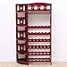 FPigSHS Regał na wino z litego drewna szafka na wino wielofunkcyjny regał magazynowy do gospodarstwa domowego stojak na wino domowe z alkoholem w supermarkecie sklepy mieszane regał do schładzania wina stojak na lądowanie (kolor A)