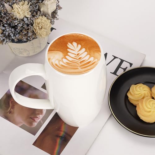 Taza grande de porcelana fina de 22oz para café miniatura 4
