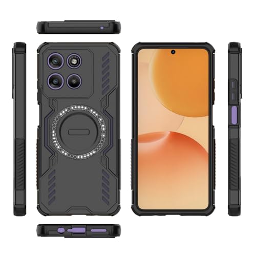 Image of Back Cover Case for Motorola Moto G67 Power 5G | 360 Protection Mobile Phone Case Mag-Safe | Motorola G67 Power Back Cover | Moto G 67 Power 5+G Back Cover - Black TPU+PC