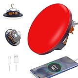 2025年モデルのレッドライト防虫機能付きキャンプ用ランプ、10,000mAh充電式で3,000ルーメンの高輝度テントライト。色温度6,500K、最大24時間の長時間駆動が可能で、屋外のナイトマーケットや植物観察などに最適なランタンです