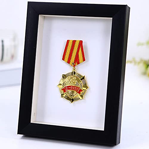 FTYYSWL Cadre de présentation pour médailles, marathon, titre et présentoir, médaille militaire/guerre/sport, boîte de rangement pour souvenirs Cover