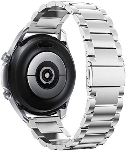 SUNDAREE Compatible with Strap Garmin Vívoactive 4/Venu 2/Forerunner 255/Forerunner 255 Music/Forerunner 265,22MM Stainless Steel Metal Silver Watch Band - Image 2