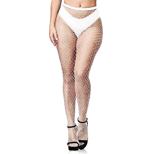 Strümpfe Sexy Stockings Damen Weiße Netzstrumpfhose Strümpfe Strumpfhosen Fishnet Hohe Taille Fischernetz Strumpfhosen stockings damen Geeignet...