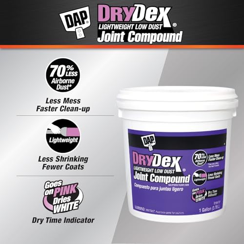 Image of DAP DryDex Lightweight Low Dust Joint Compound, Pink /White, 1 Gal (7079810120)