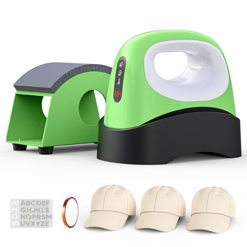 Hat Heat Press Machine, Alldeer Handheld Hat Press with Digital D...