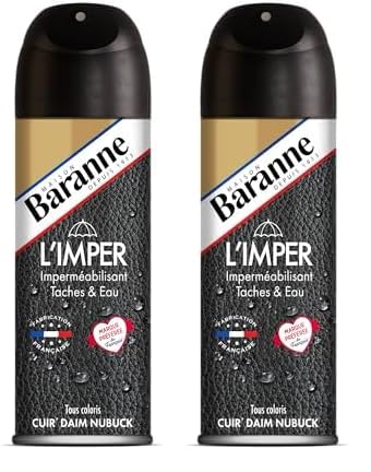 Baranne - Impermeabilisant Taches et Pluie Tout Cuirs Véritables - Imperméabilisant Chaussure -...