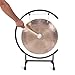 Generic 18 Inch Chinese Gongs with C Stand & Mallet Chinese Percussion Instrument Brass Gong Desktop Zen Art for Home Office Celebration