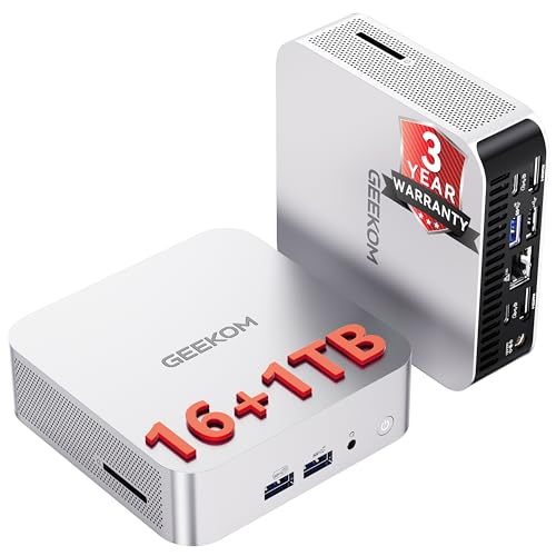 GEEKOM A6 Mini PC, AMD Ryzen 7 6800H, 16GB DDR5 RAM (Not LPDDR