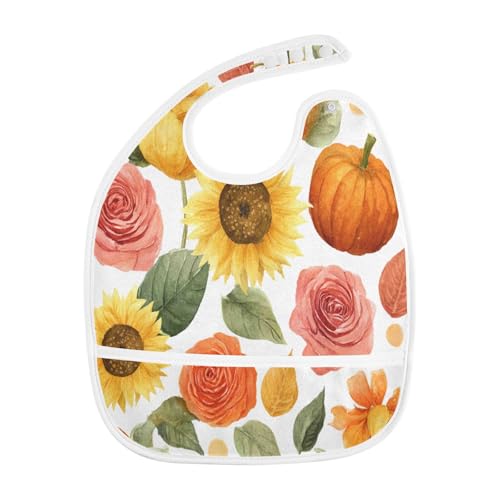 Baby Bibs for Boys Girls Infant Toddler Drooling Bibs Feeding Teething Bibs Adjustable Closure Scraps Pocket