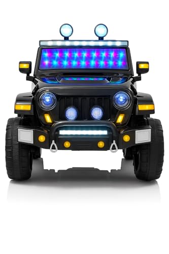 Image of Kawaii Kids 12V 4x4 Battery Operated Ride-On SUV for Kids with Parent Remote Control, Bluetooth, LED Lights, Corrosion-Resistant Paint, Big Size Electric Car for Boys & Girls Age 2-8 Years