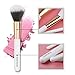 BABI BEAR 15 PCs Makeup Brushes Set Premium Synthetic Kabuki Foundation Brush Professional Wooden Handle Makeup Brush with Makeup Sponge Brush Cleaner and Travel Makeup Bag (15+3pcs,White)