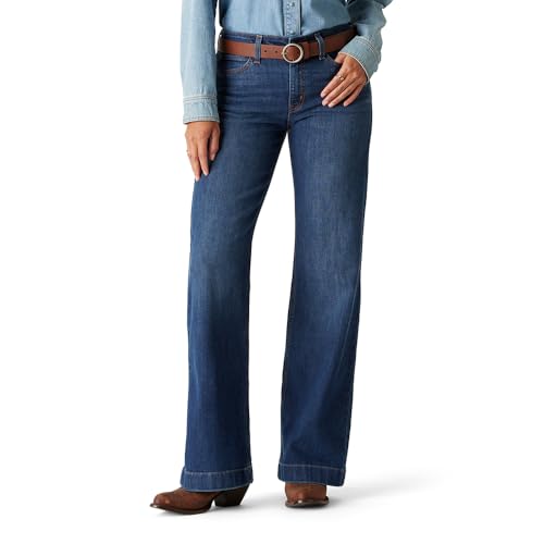Levi Strauss Signature Gold Women's True Wide Leg Trouser High-Rise Stretch Denim (Available in Plus), Texas Belle, 20 Plus