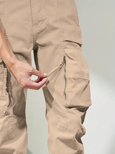 Image of Leriya Fashion Men's Cargo Pants with Pockets | Cotton Joggers for Men | 6 Pocket Jeans Pant | Casual Trousers for Men | Comfortable Casual Workwear Joggers