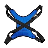 Wheelchair Seat Belt for Adults Chest Harness Safety Strap for Elderly & Disabled Torso Support with Adjustable Anti-Slip Restraint Vest Blue