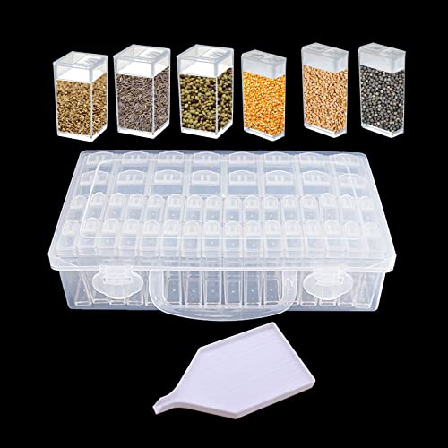 Seed Storage Box, 48 Slot Plastic Seed Storage Organizer With Label Sticker 2 Size Transparent Seed Container Multi-Purpose Reusable Storage Container For Flower Vegetable Seed, 16Pcs Big+32 Pcs Small #TOP23