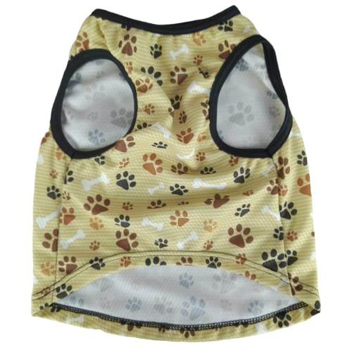 Roupa para Pet Estilo Regata Personalizada com Estampa de Patinhas 1 (Padrão, GG)