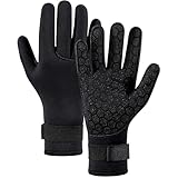 ADJUSTABLE WRIST CLOSURE: The wrist portion of the wetsuit glove has Velcro to ensure minimal water intake and a snug fit, preventing the neoprene glove from falling off, allowing your hand to move freely, and providing high insulation against cold water.