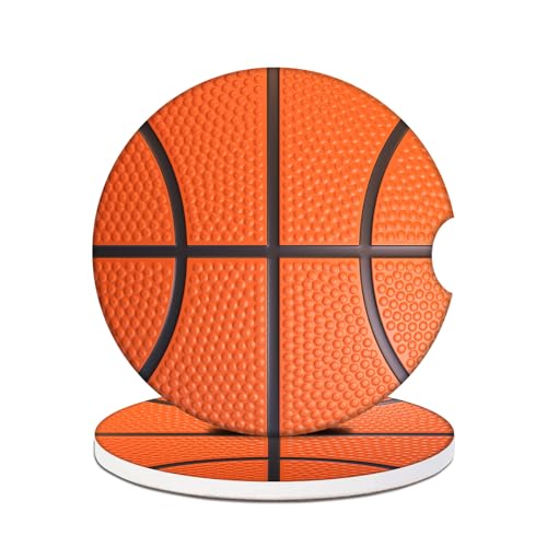 2-Pack Basketball Car Cup Holder Coasters