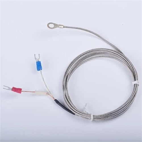 Termopar tipo K de 2m blindado para mediciones térmicas estables con anillo de 6mm 2