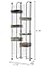 Atlantic Nestable 100 CD Tower - Holds 100 CDs, Efficient Side by Side Space-Saving Design, Heavy Gauge Steel Construction, Gunmetal Finish PN63705079
