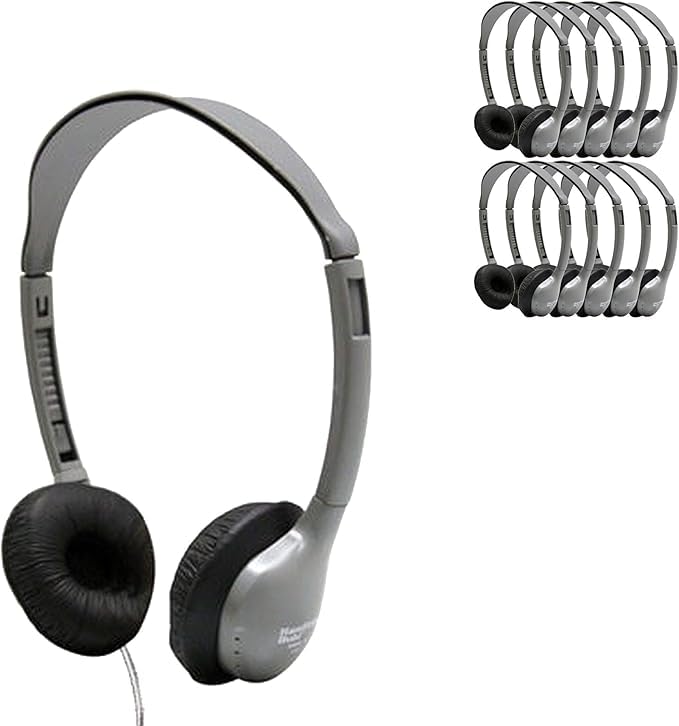 gray on-ear headphones with replaceable cushions and durable cord
