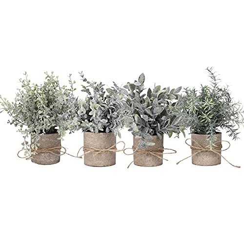 YVONNEYI 4Pcs Artificial Plants Indoor