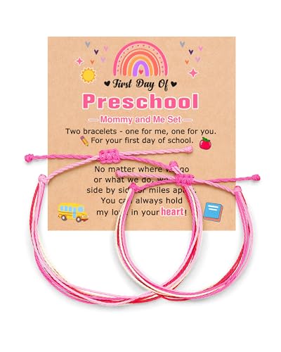 UNGENT THEM Back to School Stuff Mommy and Me Mother Daughter Bracelets First Day of School Gifts for Girls