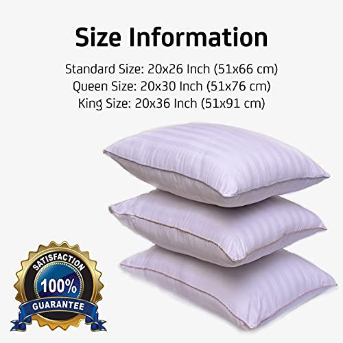 Mary’s Collection Pillow Protectors With Zipper Standard Size 2 Pack Soft Cotton Sateen 400Tc White Pillow Covers #TOP7