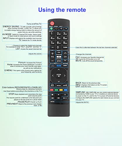 Télécommande de rechange LG pour TV LCD LED et Plasma - 6
